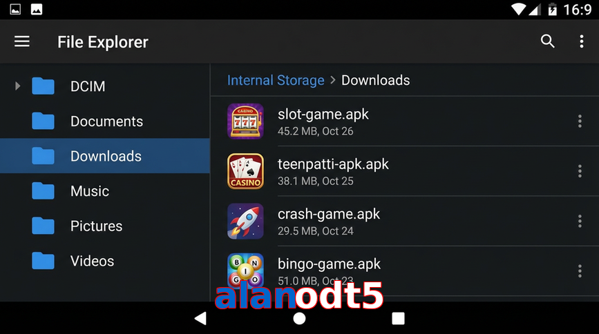 Main screen of Alanodt5 gameapk page for PK players